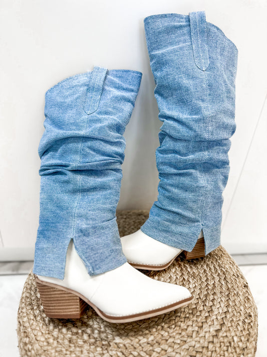 Thea Jean & White Boots
