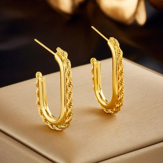 Gold Geometric Earring
