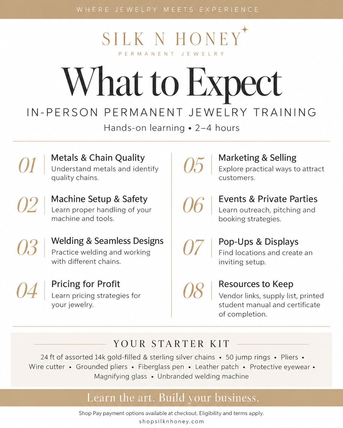 Permanent Jewelry Training & Starter Kit - Welding Machine Included