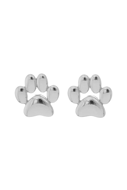 Paw Stud Earrings - 2 Colors Available